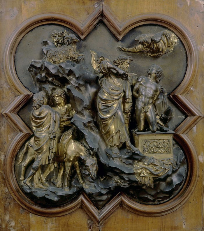 The sacrifice of Isaac by Lorenzo Ghiberti, 1401. Alinari/TopFoto.