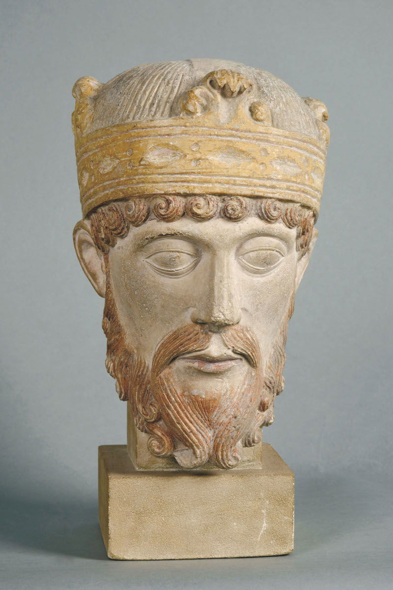 Head of Lothar (r. 954-86), from the basilica of Saint-Remi, Rheims, mid-12th century. Musée Saint-Remi. Photo Christian Devleeschauwer.