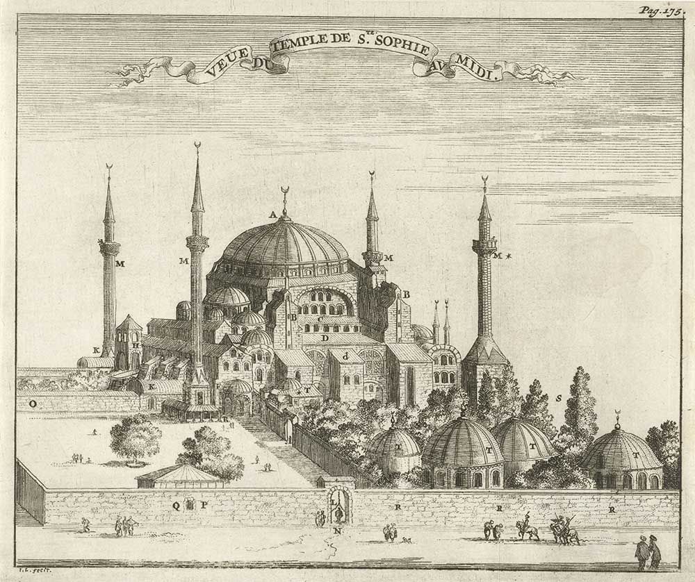 View of the Hagia Sophia by Jan Luyken, engraving, 1681.