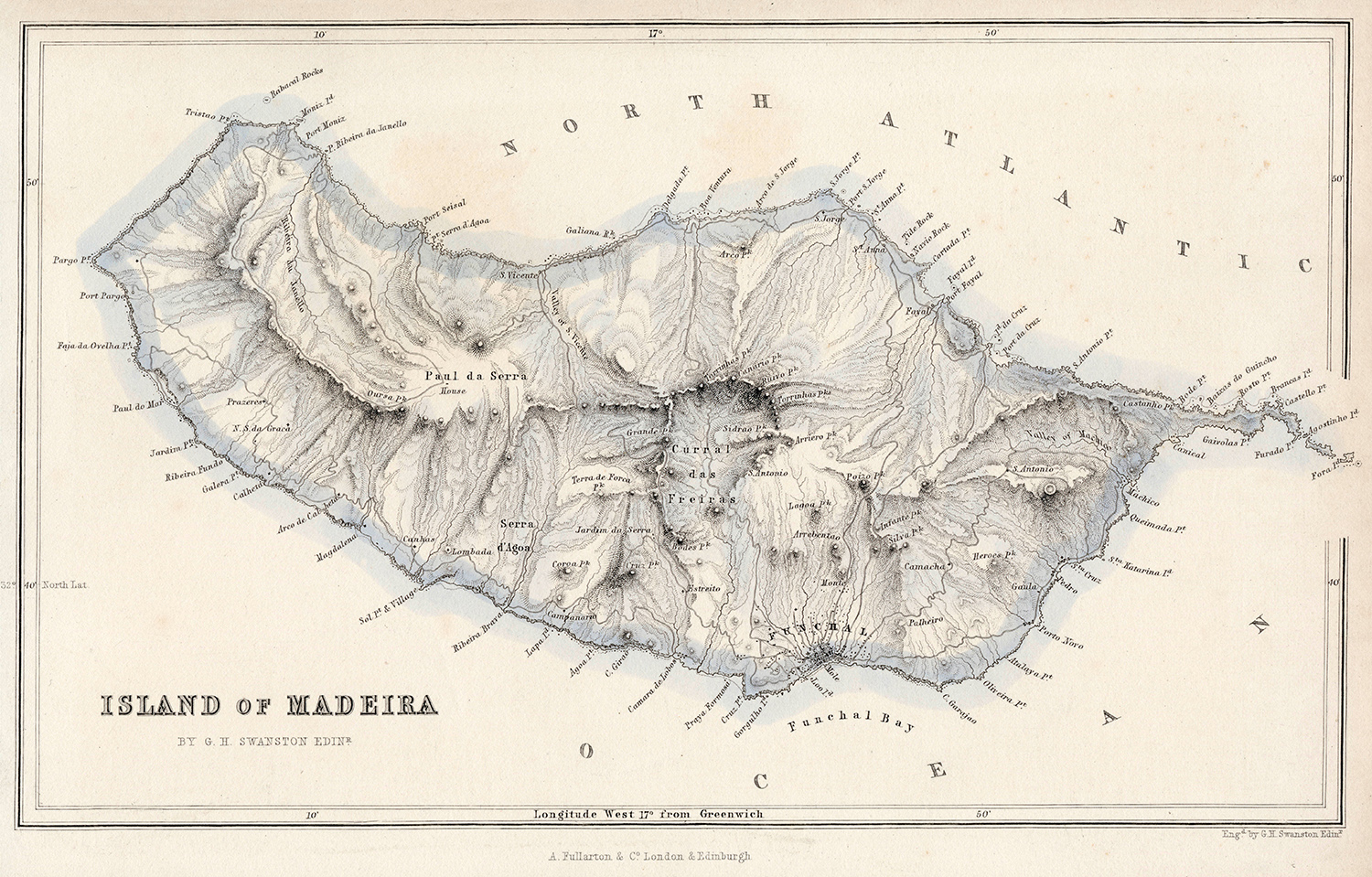 Madeira, 19th-century map.