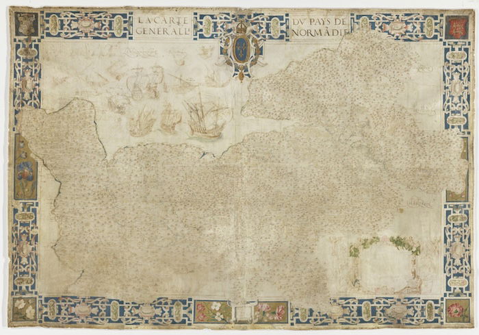 A 16th century map of Normandy, by Jean Jolivert. National Library of France. Public Domain.