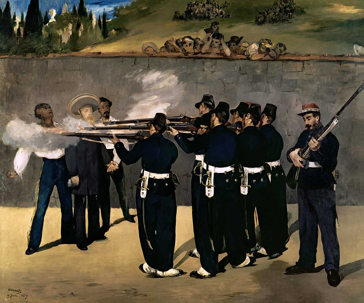 The Execution of Emperor Maximilian, by Édouard Manet, 1868 © Bridgeman Images.