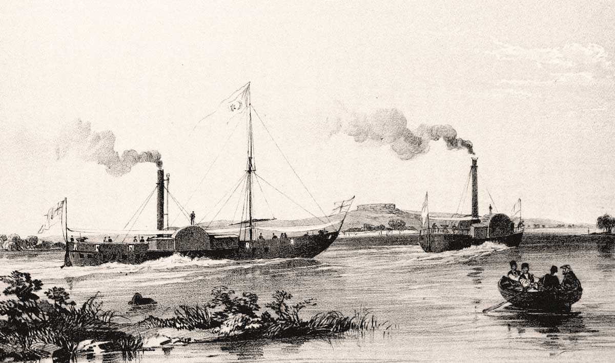 illustration from Narrative of the Euphrates Expedition carried on by Order of the British Government during the years 1835, 1836, and 1837,  by F.R. Chesney, 1868. 
