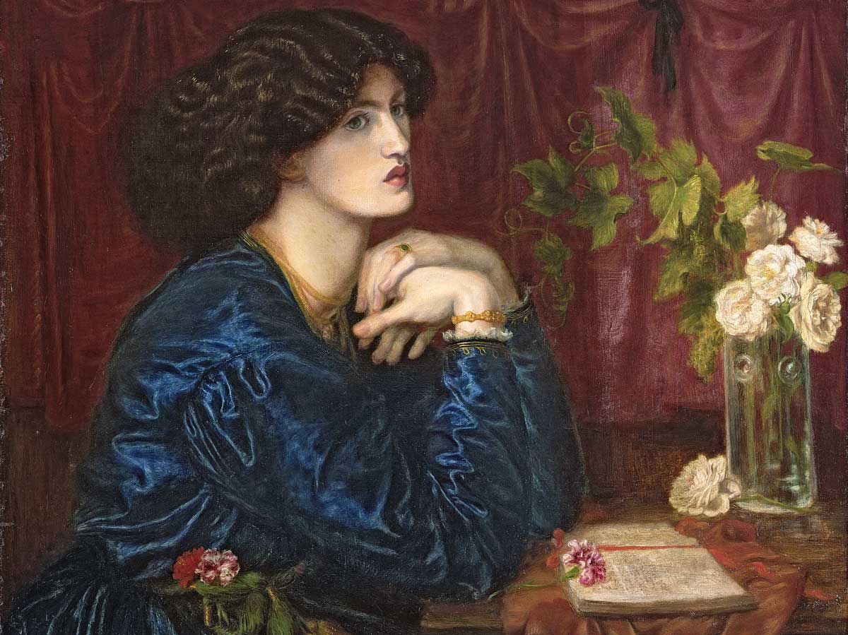 Mrs William Morris in a Blue Silk Dress, by Dante Gabriel Rossetti, 1868.