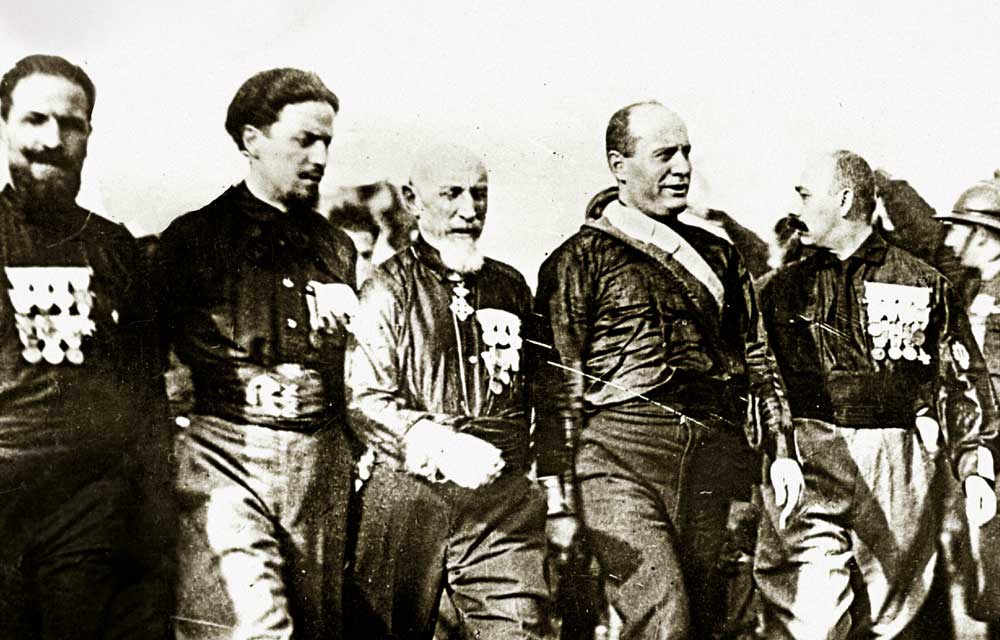 Benito Mussolini leading the March on Rome, October 1922. 