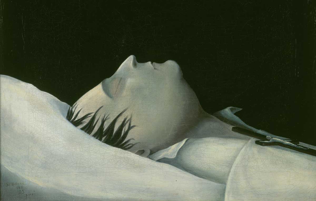 Napoleon on his Deathbed on St Helena, by Denzil O. Ibbetson, 1821. 