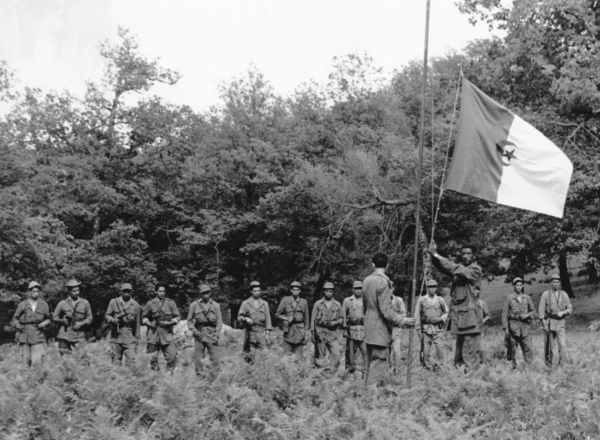 Soldiers of the National Liberation Army during the Algerian War of Independence.