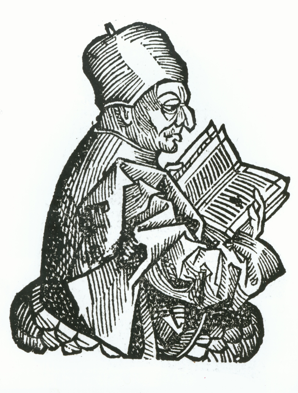 Bede, from Liber Chronicarum, by Hartmann Schedel, woodcut, 1493.