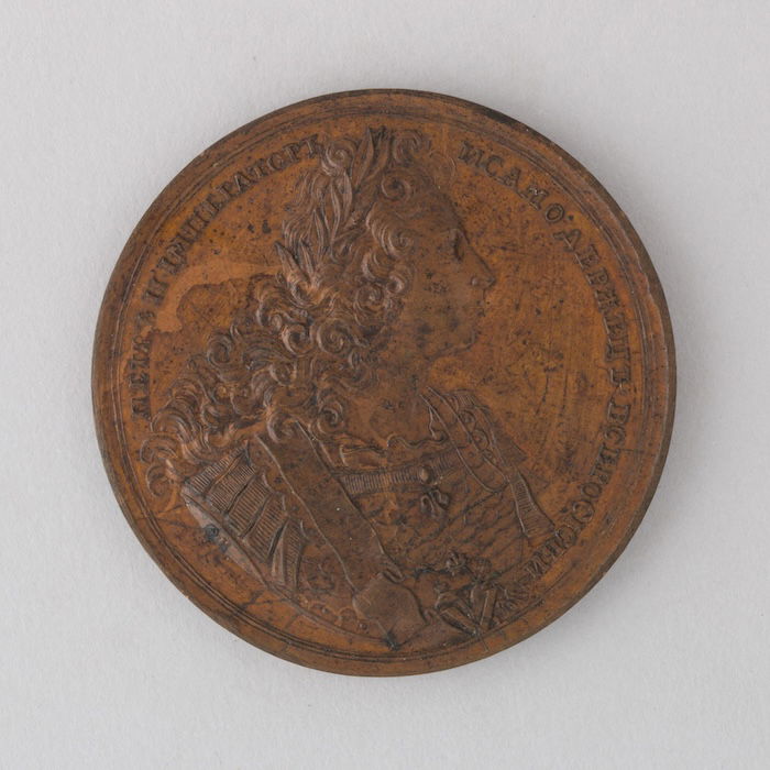 Medal commemorating the coronation of Tsar Peter II, 1728. Metropolitan Museum of Art. Public Domain.