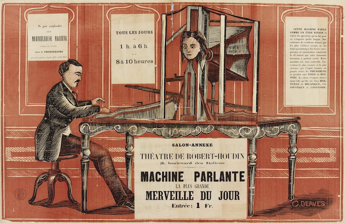 ‘Talking Machine – the Greatest Wonder of its Day’, by C. Deaves, c.1880-90. Musée Carnavalet, Histoire de Paris. Public Domain.