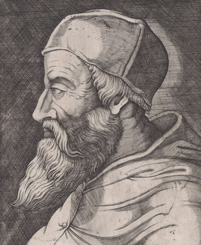 Pope Paul III in a skullcap, Agostino Veneziano, c.1514-36. Metropolitan Museum of Art. Public Domain.