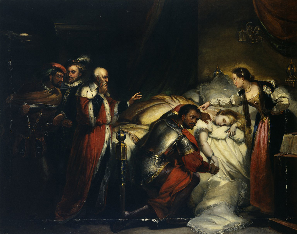 Othello weeping over Desdemona's body, by William Salter, c.1857. Wikimedia Commons