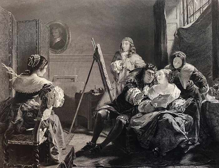 The Wife’s Portrait, engraving after the 1852 painting by Alfred Elmore. Public Domain.