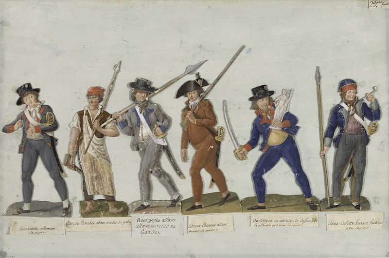 Sans-culottes en armes, by Jean-Baptiste Lesueur, c. 1793-1794. Musée Carnavalet, Histoire de Paris. Public Domain.