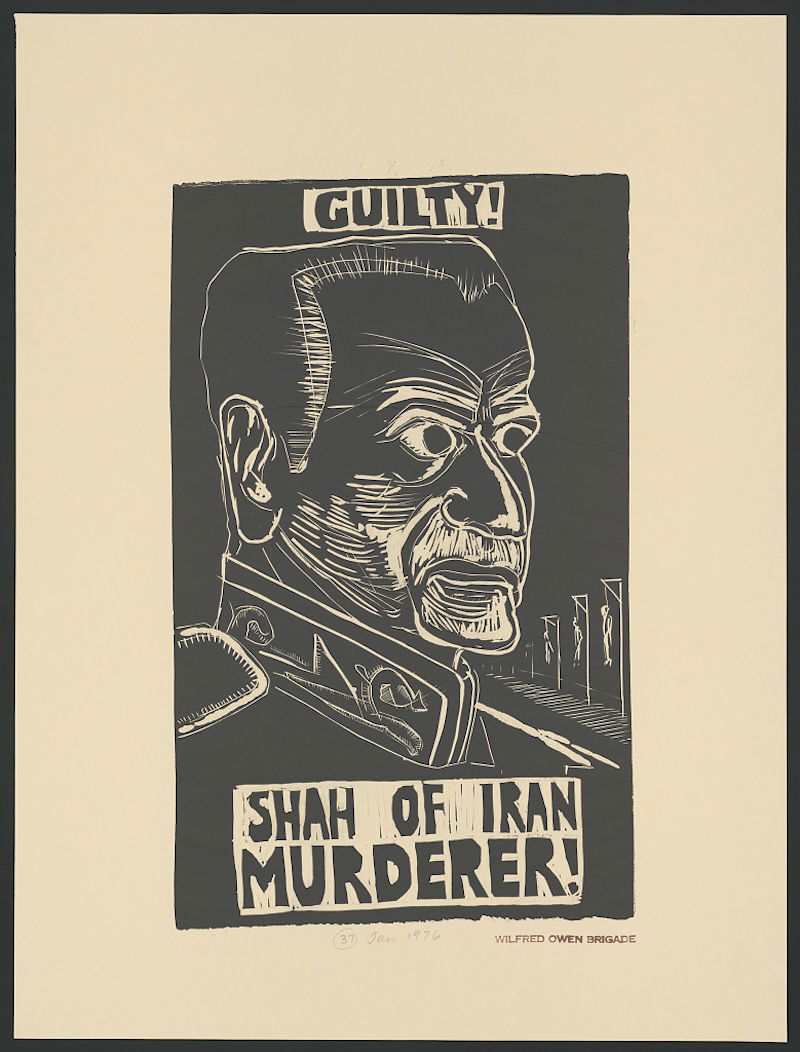 Guilty! Shah of Iran murderer!, San Francisco Poster Brigade, 1976. Library of Congress. Public Domain. 