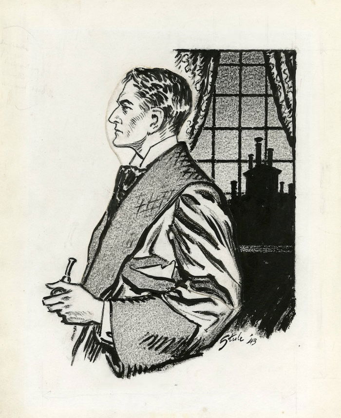 Sherlock Holmes, illustration for Collier’s Magazine, Frederic Dorr Steele, 1943. University of Minnesota Libraries, Special Collections and Rare Books.