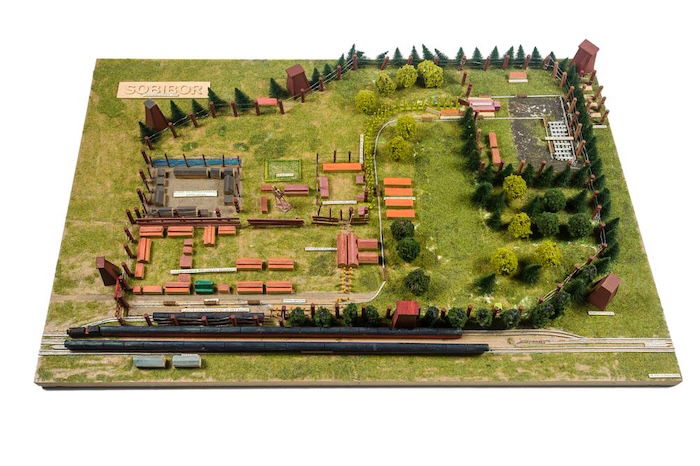 A scale model of Sobibór circa Summer 1943. Jewish Historical Museum. Public Domain.