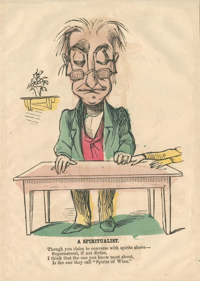 A Spiritualist, satirical print, c.1840-80. Library Company of Philadelphia. Public Domain.