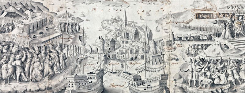 Scenes from the Stockholm Bloodbath, engraving by Dionysius Padt-Brugge, 1676. National Library of Sweden, Kungliga bibliotekef.