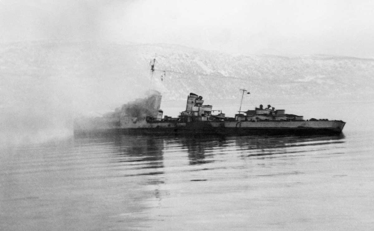 The Second British Naval Action Off Narvik. 13 April 1940.