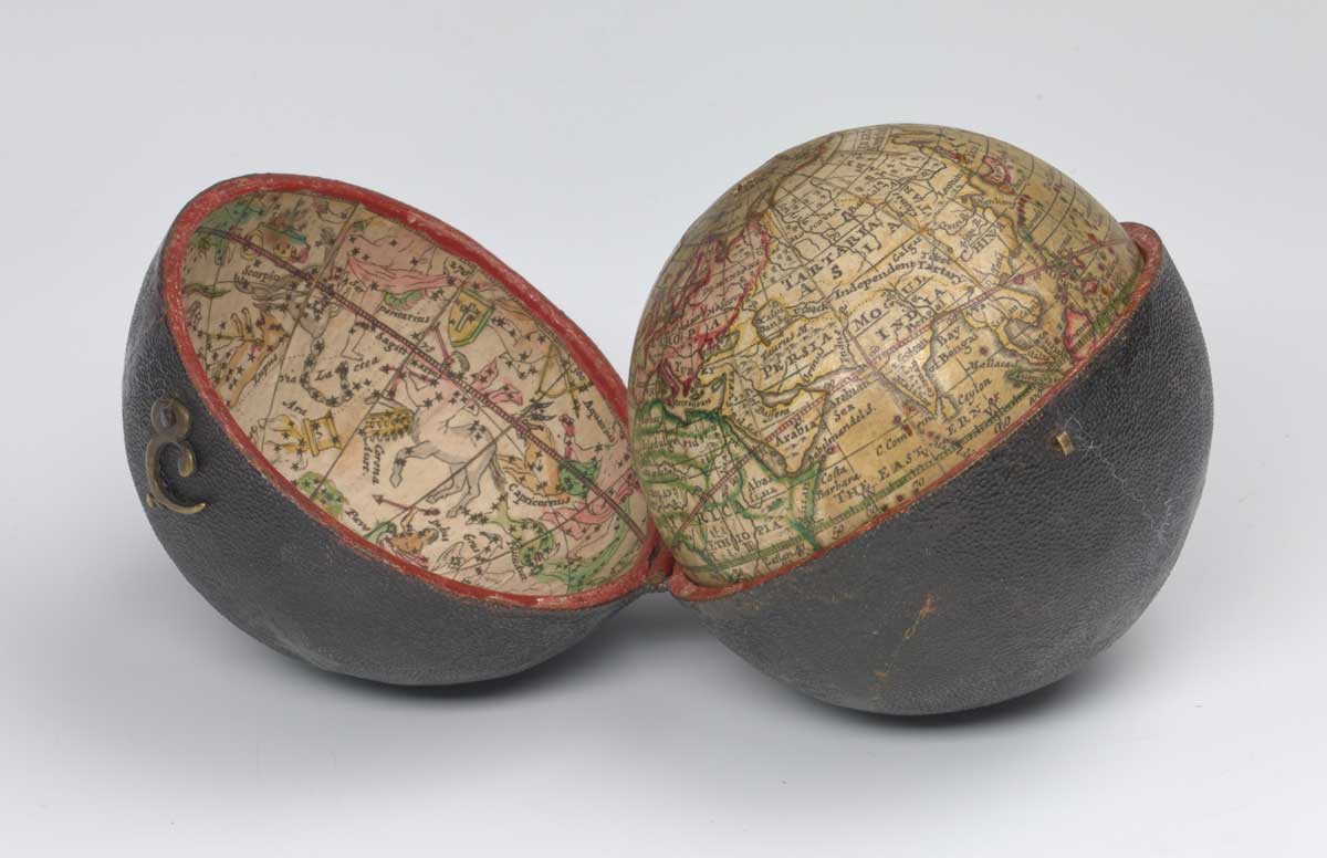 Pocket globe, c. 1775. Cambridge University.