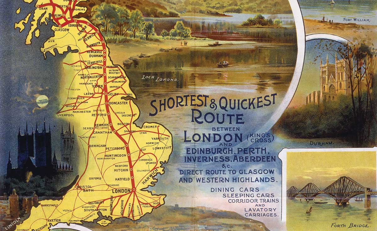 ‘England & Scotland East Coast Route’ (detail), poster, c.1900 © SSPL/Getty Images.