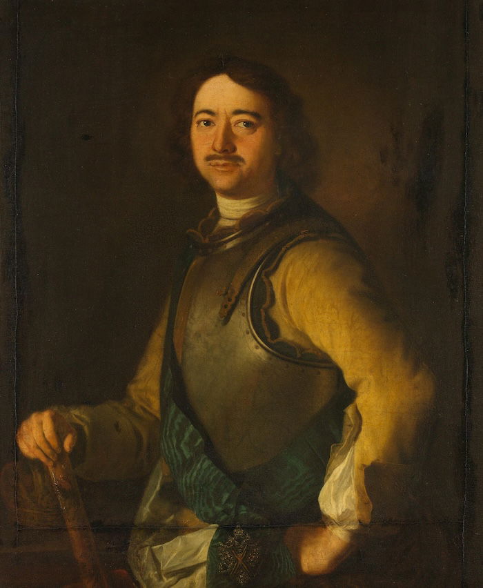 A portrait of Russian Tsar Peter the Great, unknown artist, c.1700-49. Rijksmuseum. Public Domain.