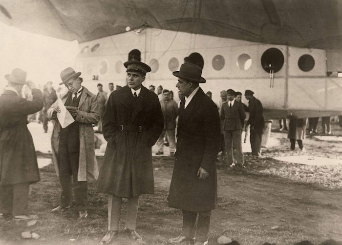 Umberto Nobile in front of Italia prior to the expedition, March 1928. Spaarnestad Photo. Nationaal Archief. Public Domain.