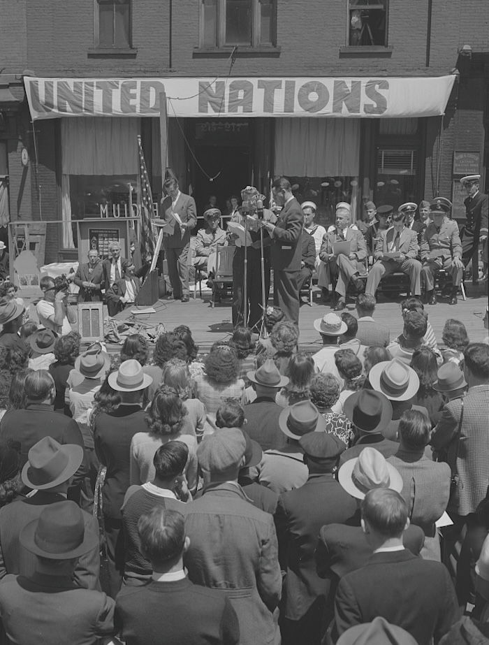 The United Nations celebrations in Oswego, New York, June 1943. Library of Congress. Public Domain.