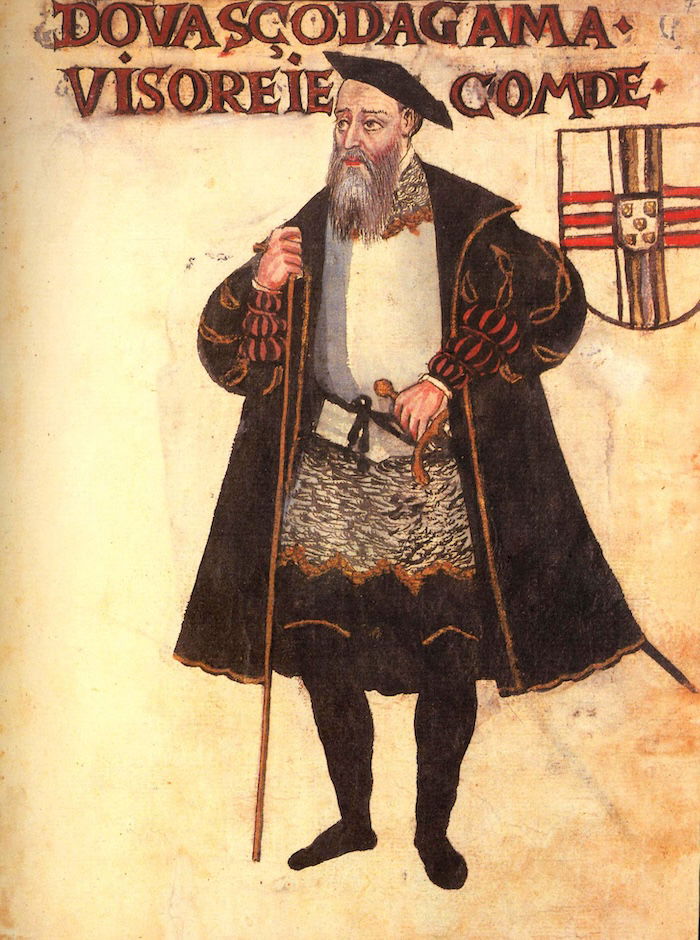Vasco de Gama, in Book of Lisuarte de Abreu, c.1560. Public Domain.