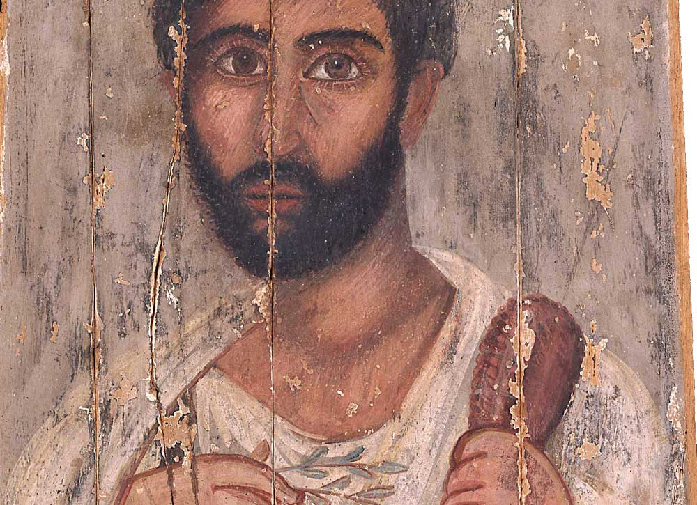 Portrait from a shrine, Faiyum, c.100 AD.
