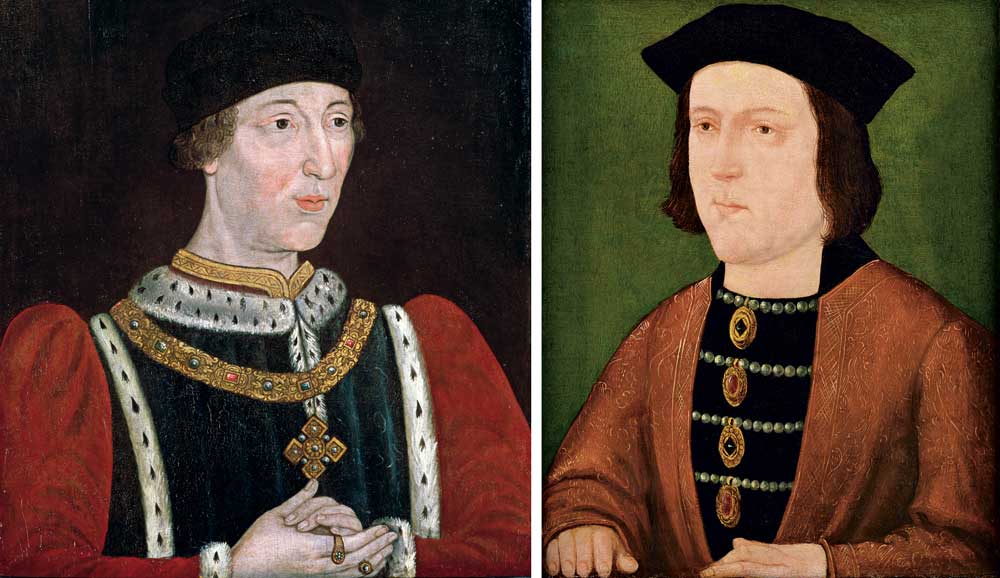 Left: Edward IV, c.1550.  Right: Henry VI, c.1540.