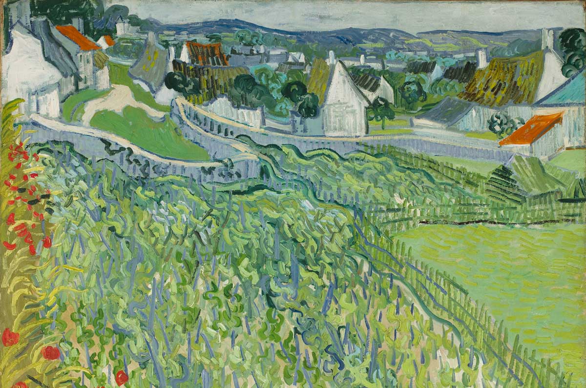 Vineyards at Auvers, Vincent van Gogh, June 1890. Saint Louis Museum of Art.