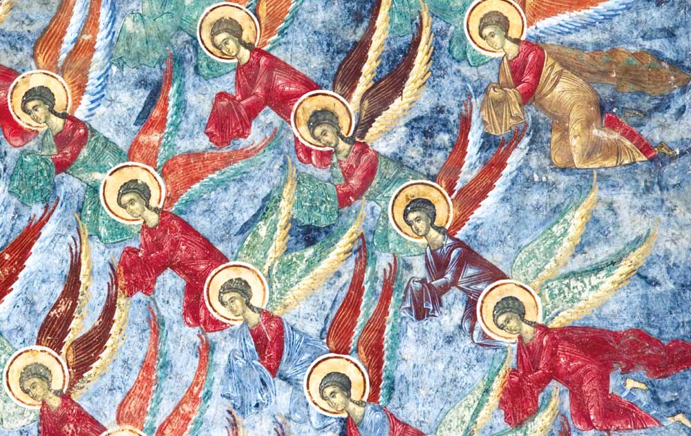 Greek orthodox icon of the Vision of the Ladder of Jacob