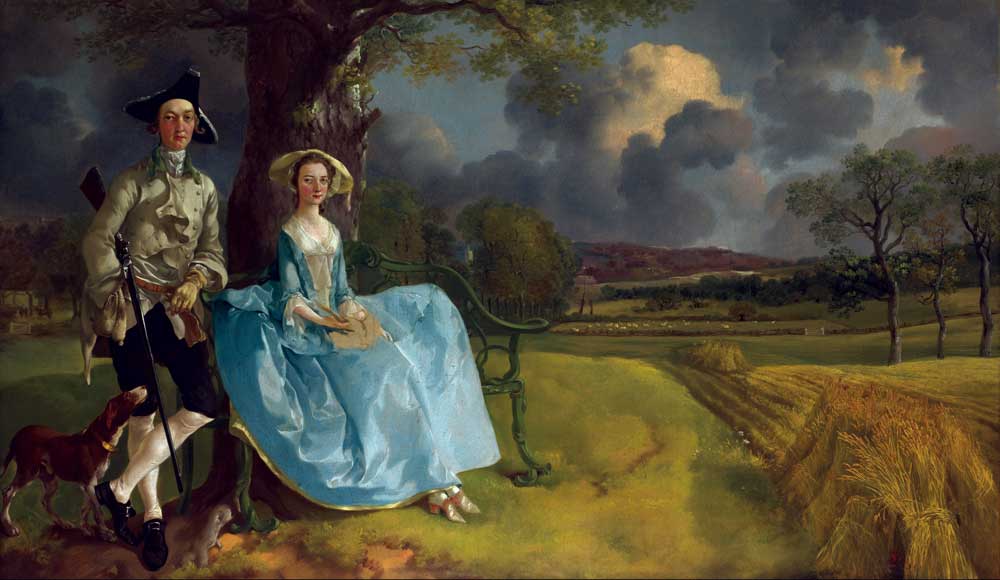 Mr and Mrs Andrews,  by Thomas Gainsborough, 1748-50.