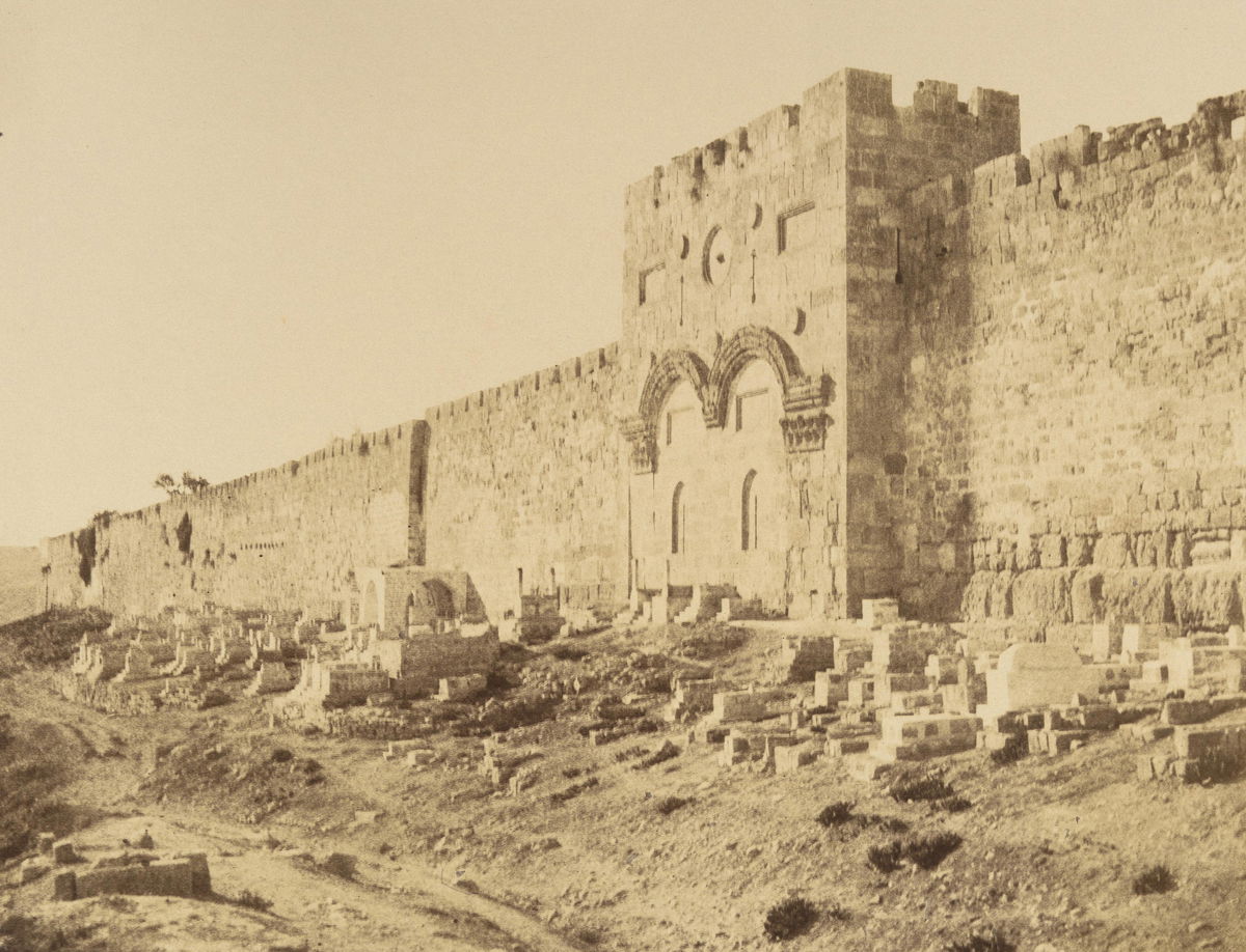 The Golden Gate, Jerusalem, Louis de Clercq, 1860. Alamy.
