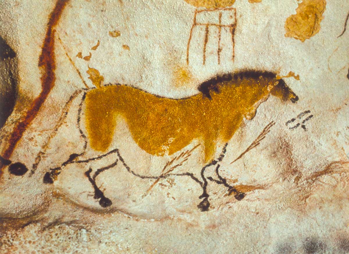 Detail of cave painting.