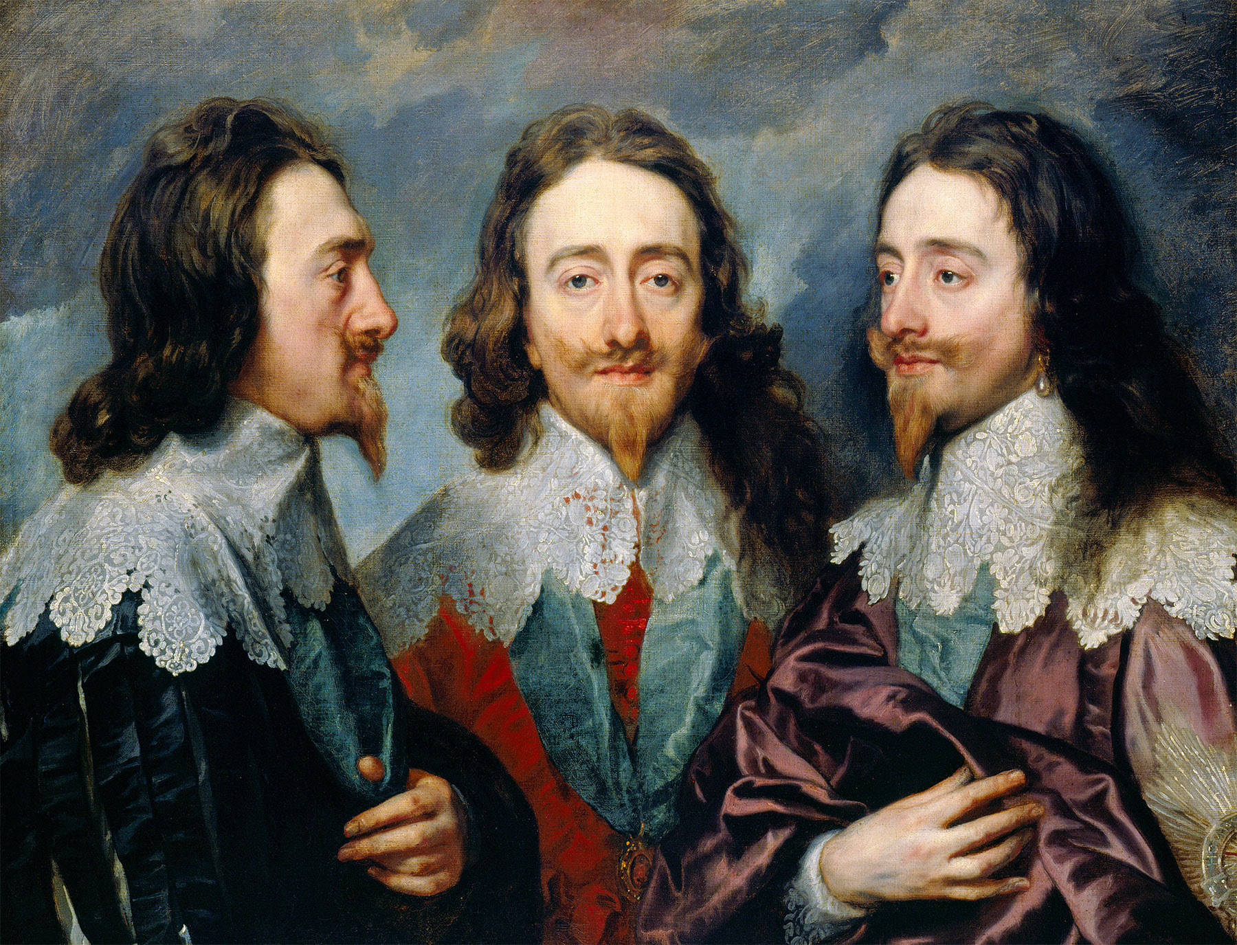 Charles I in Three Positions by van Dyck, 1635–36.