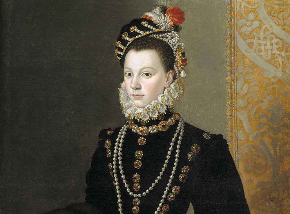 Elisabeth Valois, Queen of Spain, by Juan Pantoja de la Cruz.