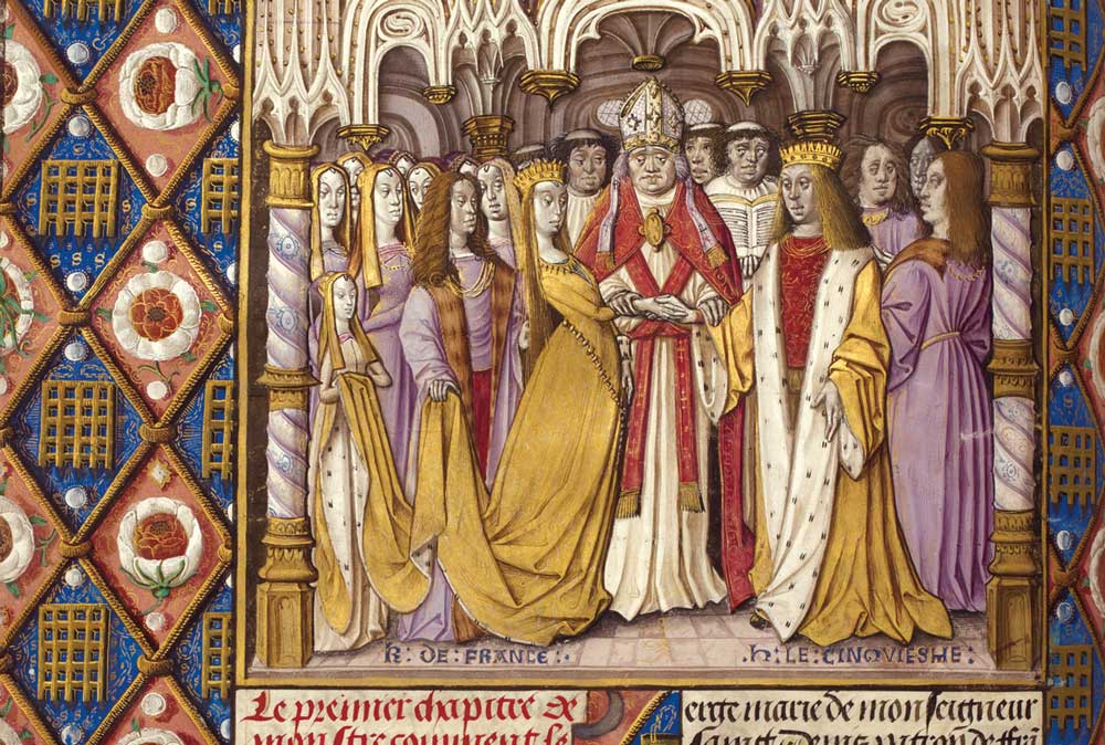 he marriage of Henry V of England and Katherine of Valois, 1420.