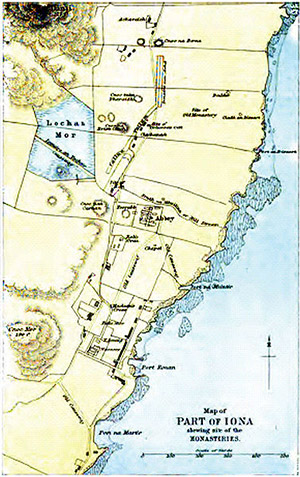 Detail from a map of Iona, 1887