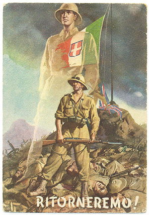 Fascist poster calling for revenge against the British takeover of Italian East Africa.