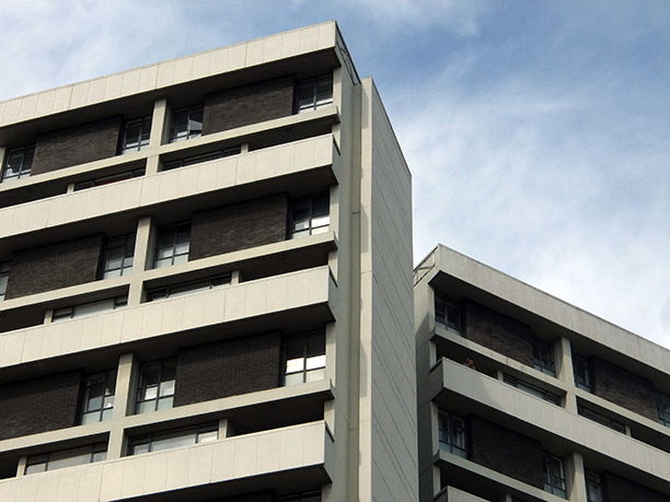 Denys Lasdun's Keeling House (1954-55) in east London