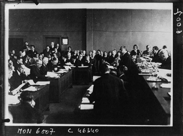 Chinese delegate addresses the League of Nations concerning the Manchurian Crisis in 1932.