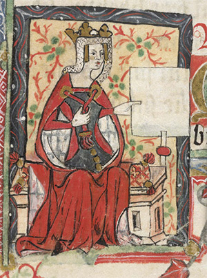 Portrait of Empress Mathilda, from "History of England" by St. Albans monks (15th century)