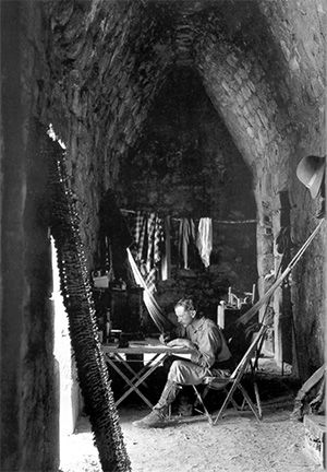 Photograph of Alfred Percival Maudslay at Chichen Itza, 1889.