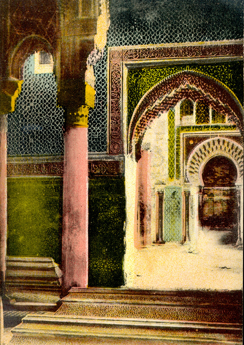 Postcard of the Saadian tombs, 1920-30.