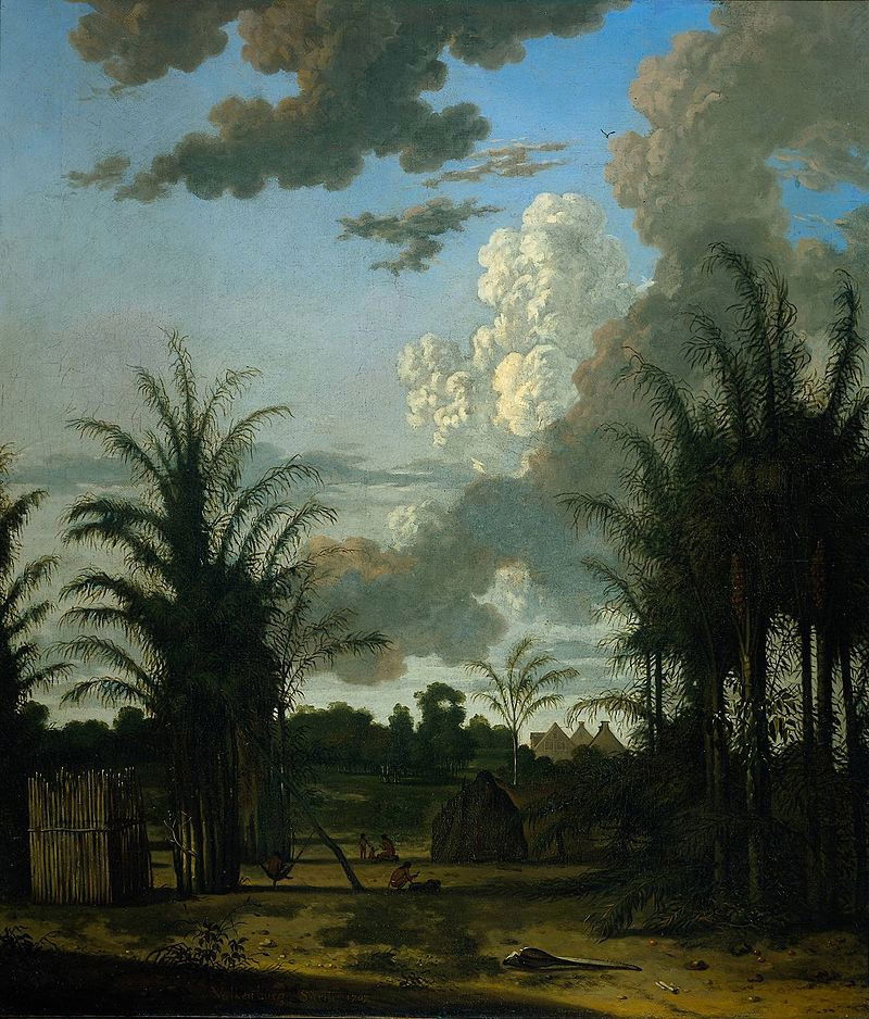 A plantation in Suriname by Dirk Valkenburg (1707?)