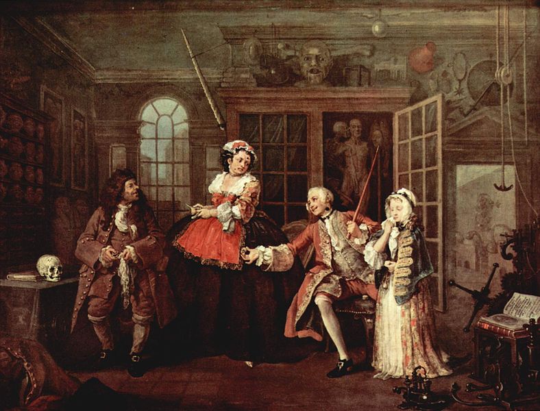 William Hogarth: Marriage à-la-mode: The Visit to the Quack Doctor, 1743