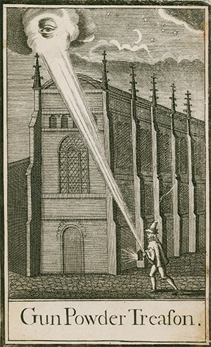 Anti-Catholic engraving of the Gunpowder Plot, early 17th century. Bridgeman/Private Collection